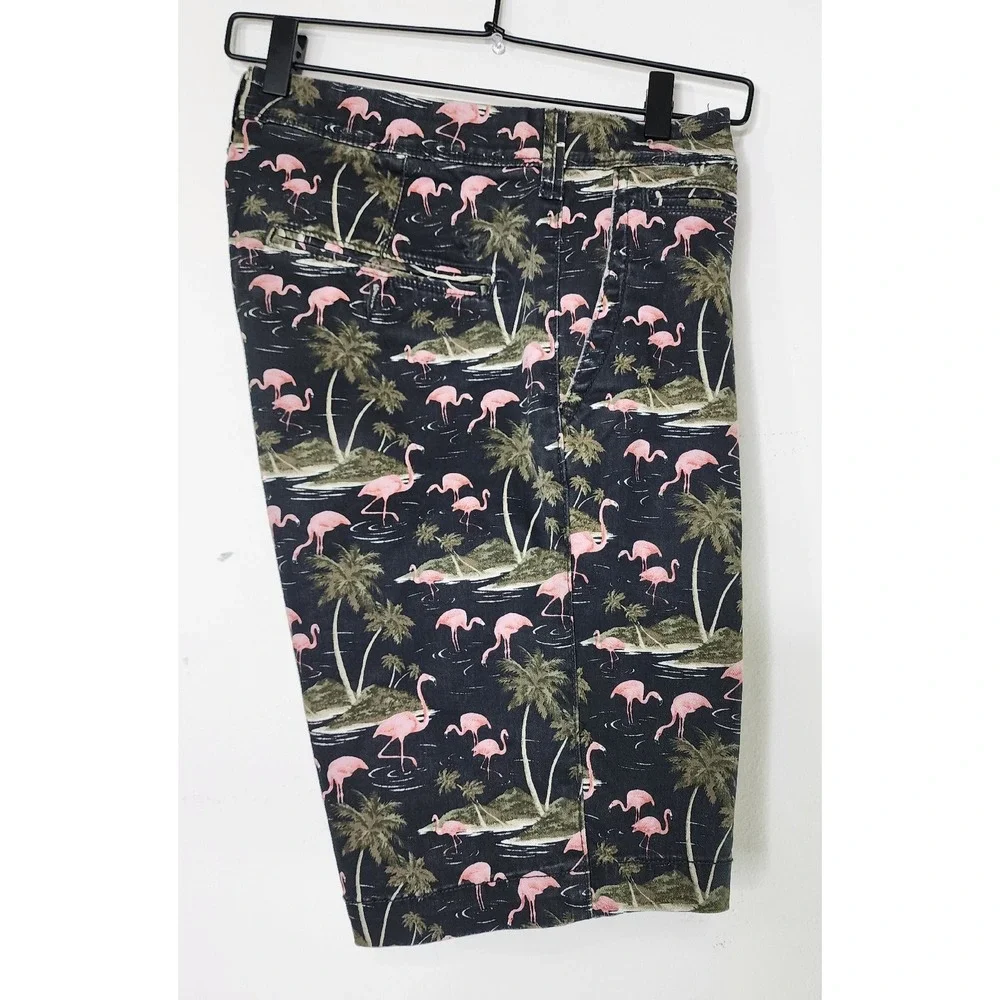 American Eagle Slim Mens 30 Black Stretch‎ Flamingo Shorts Extreme Flex Chinos